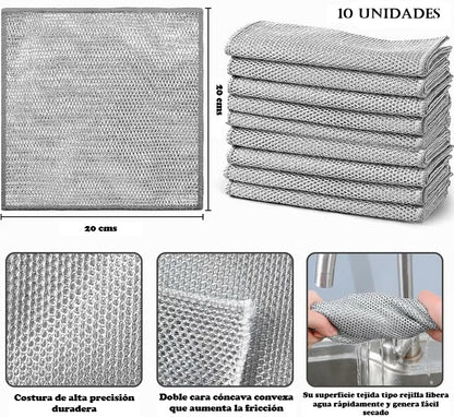 PAÑOS MÁGICOS DE LIMPIEZA 10 UND + ENVÍO GRATIS